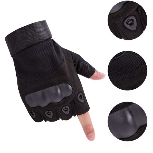 Guantes Cortos modelo Militar Talla L NEGRO/A-31